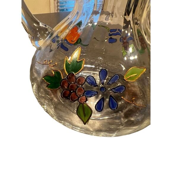 Vintage Venetian fruit pitcher accented in 24k gold - Picture 5 of 11